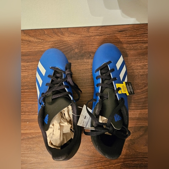 Adidas Big Kid Size 5.5  X 19.4 FXG Soccer Cleats Blue/White EF1615 NWB - Picture 4 of 11